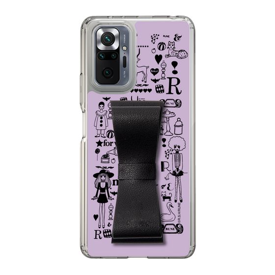 Slim Protection Case - STAND & RING RIBBON Black［ Rune Naito - RUNE Girl Retro & Modern - Purple ］
