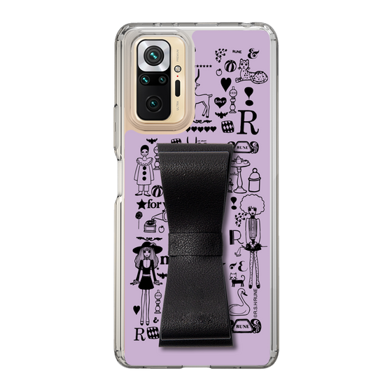 Slim Protection Case - STAND & RING RIBBON Black［ Rune Naito - RUNE Girl Retro & Modern - Purple ］