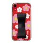 Slim Protection Case - STAND & RING RIBBON Black［ Rune Naito - RUNE Flower - Pink ］