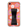 Slim Protection Case - STAND & RING RIBBON Black［ Rune Naito - RUNE Flower - Pink ］