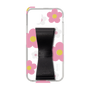 Slim Protection Case - STAND & RING RIBBON Black［ Rune Naito - RUNE Flower - Pink ］