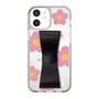 Slim Protection Case - STAND & RING RIBBON Black［ Rune Naito - RUNE Flower - Pink ］