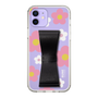 Slim Protection Case - STAND & RING RIBBON Black［ Rune Naito - RUNE Flower - Pink ］