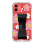 Slim Protection Case - STAND & RING RIBBON Black［ Rune Naito - RUNE Flower - Pink ］