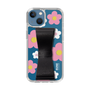 Slim Protection Case - STAND & RING RIBBON Black［ Rune Naito - RUNE Flower - Pink ］