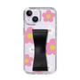 Slim Protection Case - STAND & RING RIBBON Black［ Rune Naito - RUNE Flower - Pink ］