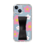 Slim Protection Case - STAND & RING RIBBON Black［ Rune Naito - RUNE Flower - Pink ］