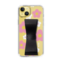 Slim Protection Case - STAND & RING RIBBON Black［ Rune Naito - RUNE Flower - Pink ］