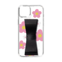 Slim Protection Case - STAND & RING RIBBON Black［ Rune Naito - RUNE Flower - Pink ］