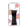 Slim Protection Case - STAND & RING RIBBON Black［ Rune Naito - RUNE Flower - Pink ］