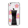 Slim Protection Case - STAND & RING RIBBON Black［ Rune Naito - RUNE Flower - Pink ］