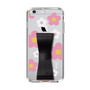Slim Protection Case - STAND & RING RIBBON Black［ Rune Naito - RUNE Flower - Pink ］