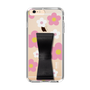 Slim Protection Case - STAND & RING RIBBON Black［ Rune Naito - RUNE Flower - Pink ］