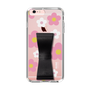 Slim Protection Case - STAND & RING RIBBON Black［ Rune Naito - RUNE Flower - Pink ］