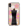 Slim Protection Case - STAND & RING RIBBON Black［ Rune Naito - RUNE Flower - Pink ］
