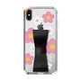 Slim Protection Case - STAND & RING RIBBON Black［ Rune Naito - RUNE Flower - Pink ］