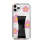 Slim Protection Case - STAND & RING RIBBON Black［ Rune Naito - RUNE Flower - Pink ］