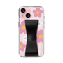 Slim Protection Case - STAND & RING RIBBON Black［ Rune Naito - RUNE Flower - Pink ］