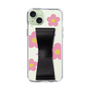 Slim Protection Case - STAND & RING RIBBON Black［ Rune Naito - RUNE Flower - Pink ］