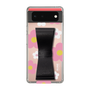Slim Protection Case - STAND & RING RIBBON Black［ Rune Naito - RUNE Flower - Pink ］