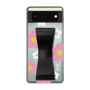 Slim Protection Case - STAND & RING RIBBON Black［ Rune Naito - RUNE Flower - Pink ］