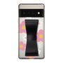 Slim Protection Case - STAND & RING RIBBON Black［ Rune Naito - RUNE Flower - Pink ］
