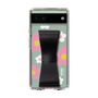Slim Protection Case - STAND & RING RIBBON Black［ Rune Naito - RUNE Flower - Pink ］