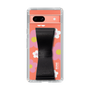 Slim Protection Case - STAND & RING RIBBON Black［ Rune Naito - RUNE Flower - Pink ］