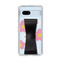 Slim Protection Case - STAND & RING RIBBON Black［ Rune Naito - RUNE Flower - Pink ］
