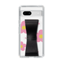 Slim Protection Case - STAND & RING RIBBON Black［ Rune Naito - RUNE Flower - Pink ］