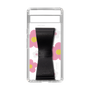 Slim Protection Case - STAND & RING RIBBON Black［ Rune Naito - RUNE Flower - Pink ］