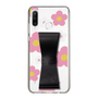 Slim Protection Case - STAND & RING RIBBON Black［ Rune Naito - RUNE Flower - Pink ］