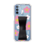 Slim Protection Case - STAND & RING RIBBON Black［ Rune Naito - RUNE Flower - Pink ］