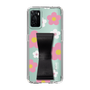 Slim Protection Case - STAND & RING RIBBON Black［ Rune Naito - RUNE Flower - Pink ］