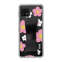 Slim Protection Case - STAND & RING RIBBON Black［ Rune Naito - RUNE Flower - Pink ］