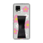 Slim Protection Case - STAND & RING RIBBON Black［ Rune Naito - RUNE Flower - Pink ］