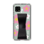 Slim Protection Case - STAND & RING RIBBON Black［ Rune Naito - RUNE Flower - Pink ］