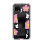 Slim Protection Case - STAND & RING RIBBON Black［ Rune Naito - RUNE Flower - Pink ］