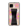 Slim Protection Case - STAND & RING RIBBON Black［ Rune Naito - RUNE Flower - Pink ］