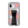Slim Protection Case - STAND & RING RIBBON Black［ Rune Naito - RUNE Flower - Pink ］