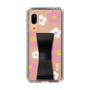 Slim Protection Case - STAND & RING RIBBON Black［ Rune Naito - RUNE Flower - Pink ］