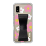 Slim Protection Case - STAND & RING RIBBON Black［ Rune Naito - RUNE Flower - Pink ］
