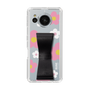 Slim Protection Case - STAND & RING RIBBON Black［ Rune Naito - RUNE Flower - Pink ］