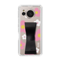 Slim Protection Case - STAND & RING RIBBON Black［ Rune Naito - RUNE Flower - Pink ］