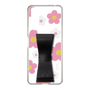 Slim Protection Case - STAND & RING RIBBON Black［ Rune Naito - RUNE Flower - Pink ］
