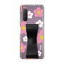 Slim Protection Case - STAND & RING RIBBON Black［ Rune Naito - RUNE Flower - Pink ］