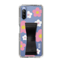 Slim Protection Case - STAND & RING RIBBON Black［ Rune Naito - RUNE Flower - Pink ］