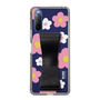 Slim Protection Case - STAND & RING RIBBON Black［ Rune Naito - RUNE Flower - Pink ］