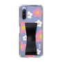 Slim Protection Case - STAND & RING RIBBON Black［ Rune Naito - RUNE Flower - Pink ］