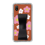Slim Protection Case - STAND & RING RIBBON Black［ Rune Naito - RUNE Flower - Pink ］